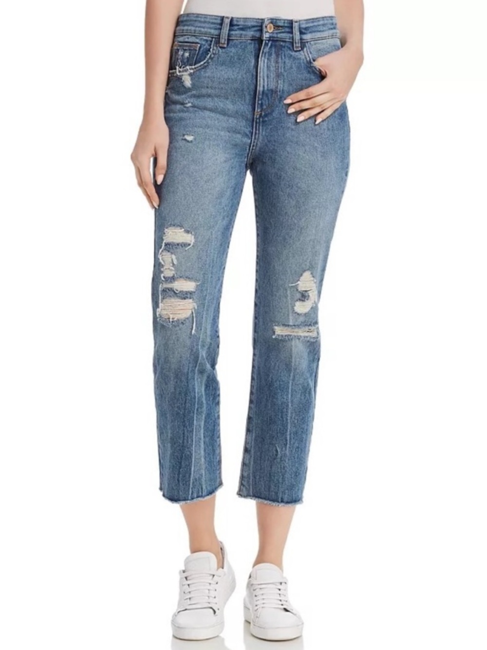 DL1961 Jerry Vintage High Rise Straight Jeans in El Paso Wash- Size 32